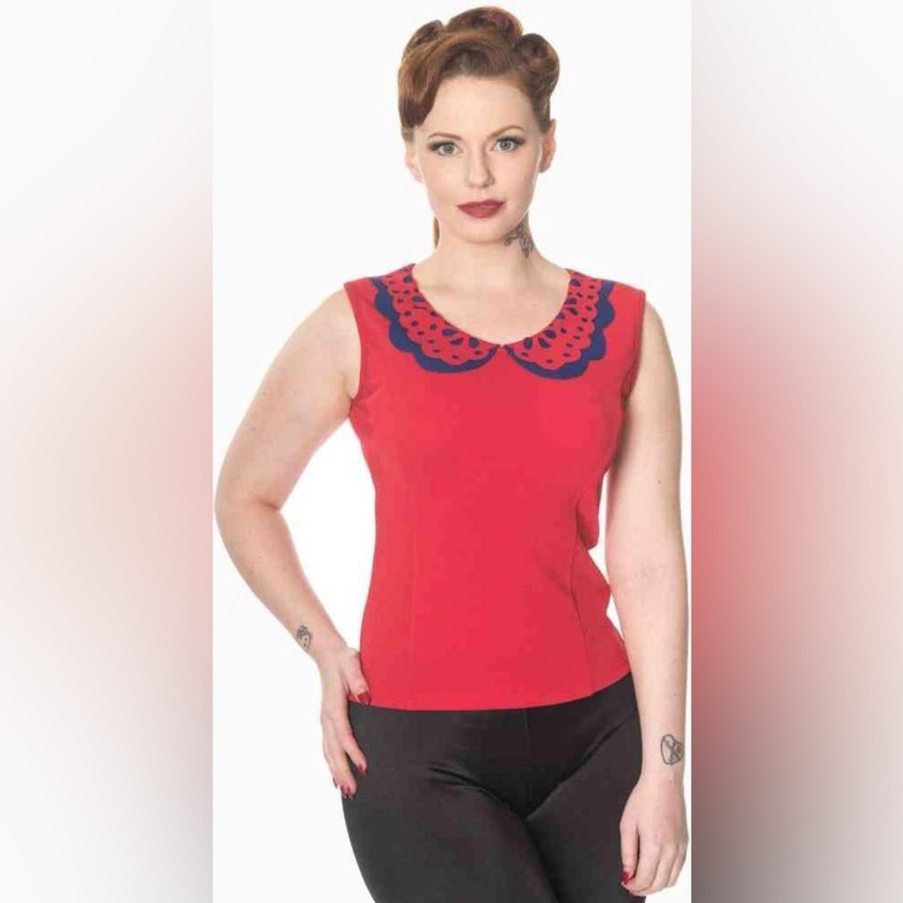 DANCING DAYS by BANNED APPAREL NWOT Naomie Retro Laser Cut Top